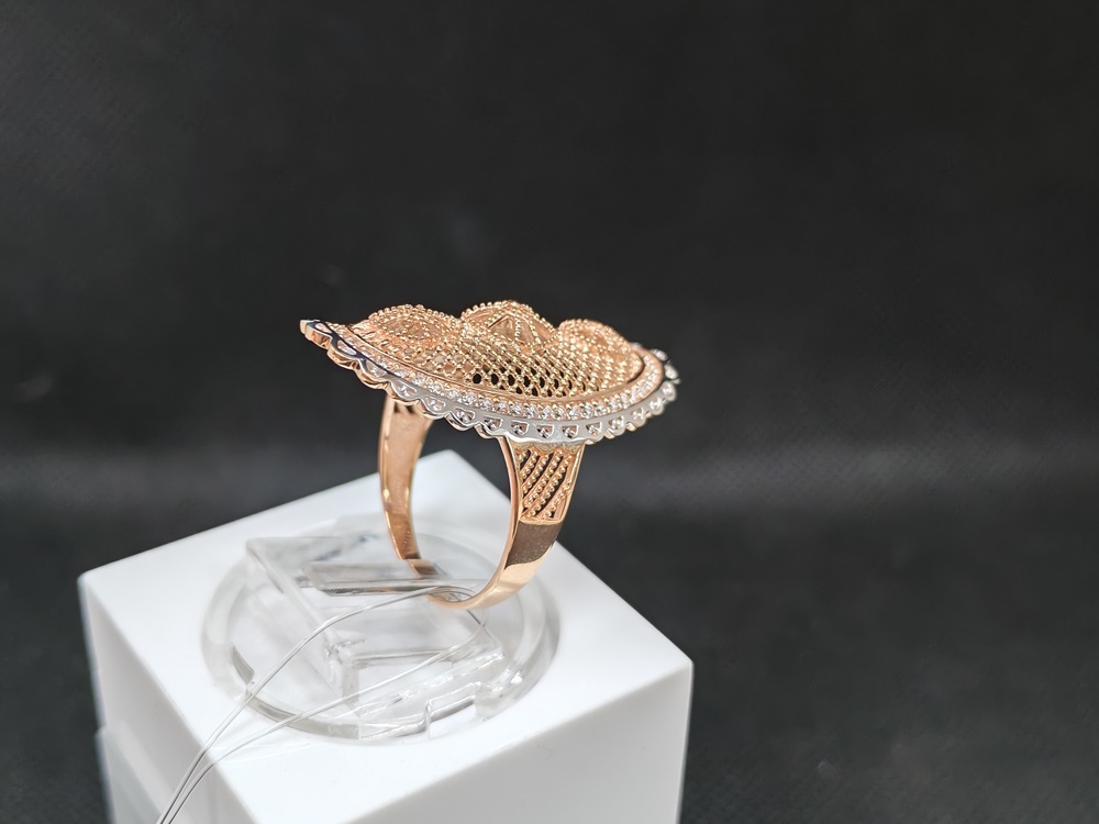 КОЛЬЦО С КАМНЯМИ (Au 585)