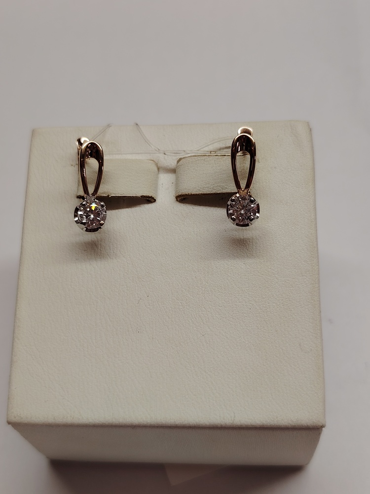 СЕРЬГИ С КАМНЕМ (Au 585)