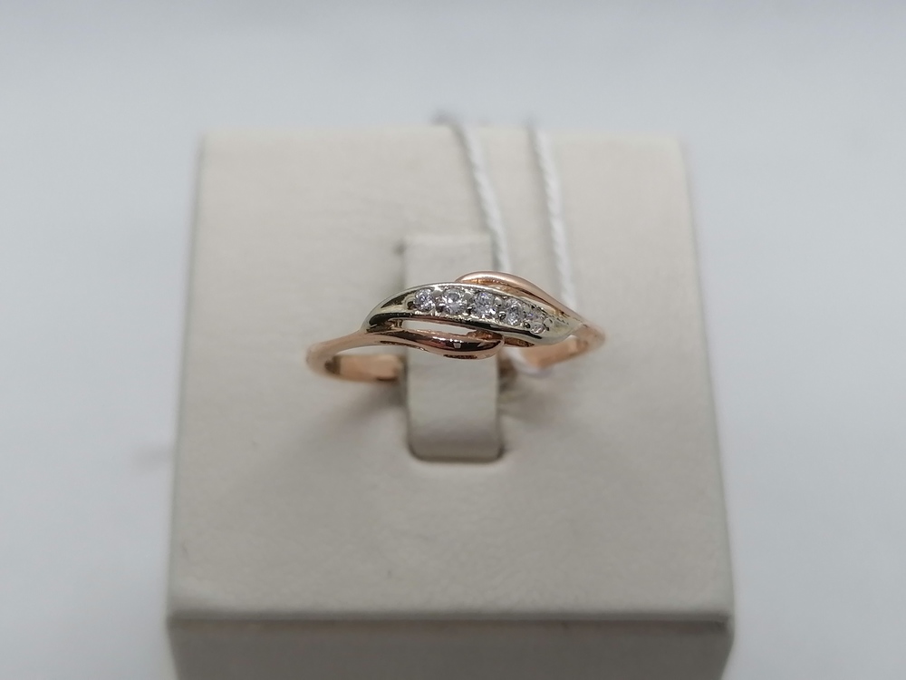 КОЛЬЦО С КАМНЯМИ (Au 585)