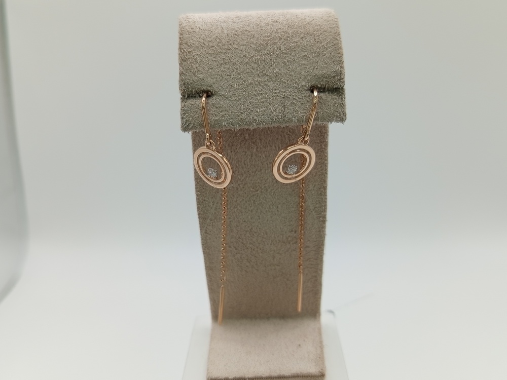 СЕРЬГИ ПРОДЕВКИ с камнем (Au 585)