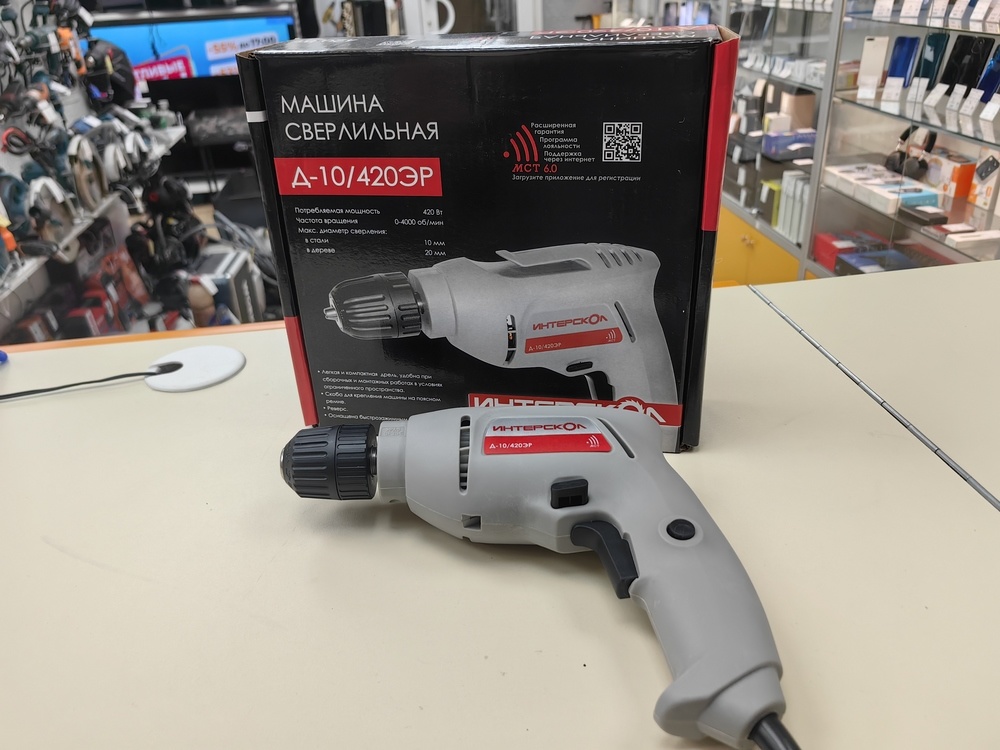 Дрель-безударная Интерскол Д-10/420ЭР ПРОМО (672.1.0.00)