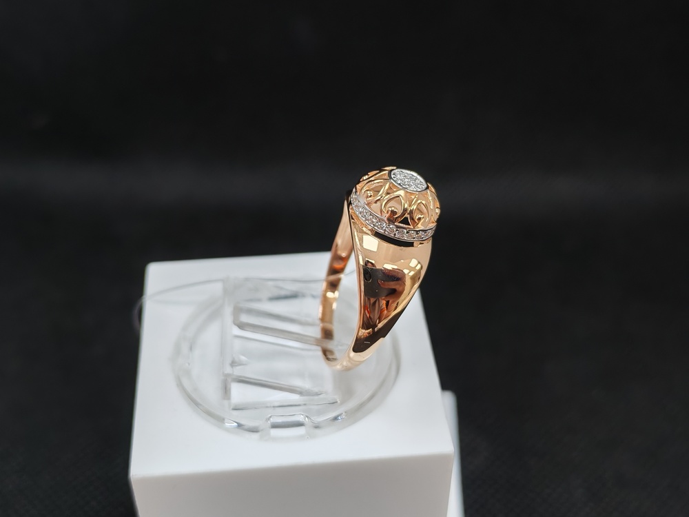 КОЛЬЦО С КАМНЯМИ (Au 585)