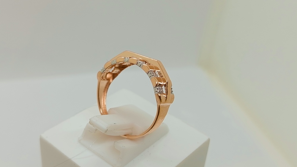 КОЛЬЦО С КАМНЯМИ (Au 585)