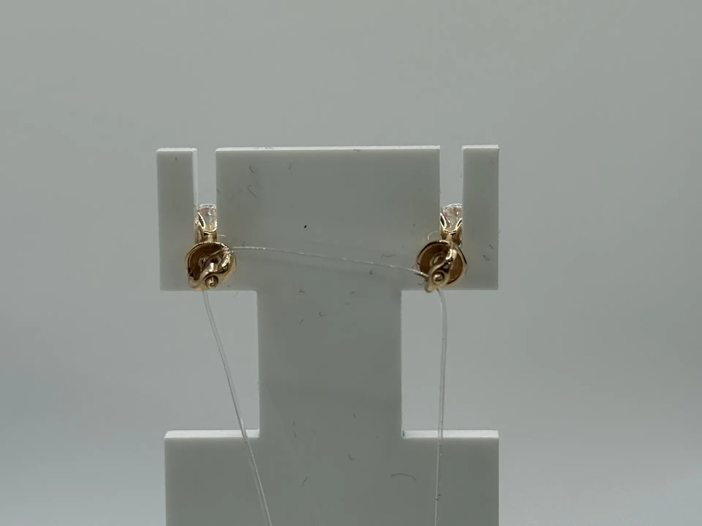 СЕРЬГИ ПУСЕТЫ с камнем (Au 585)