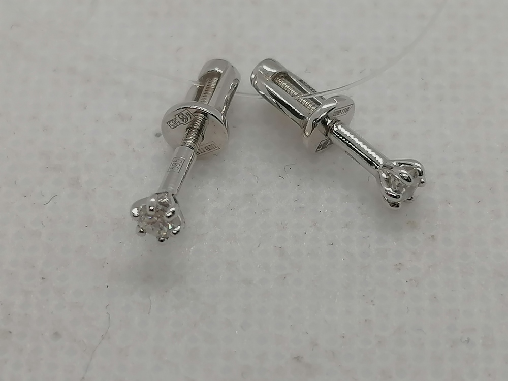 СЕРЬГИ ПУСЕТЫ Бриллиант (Au 585)