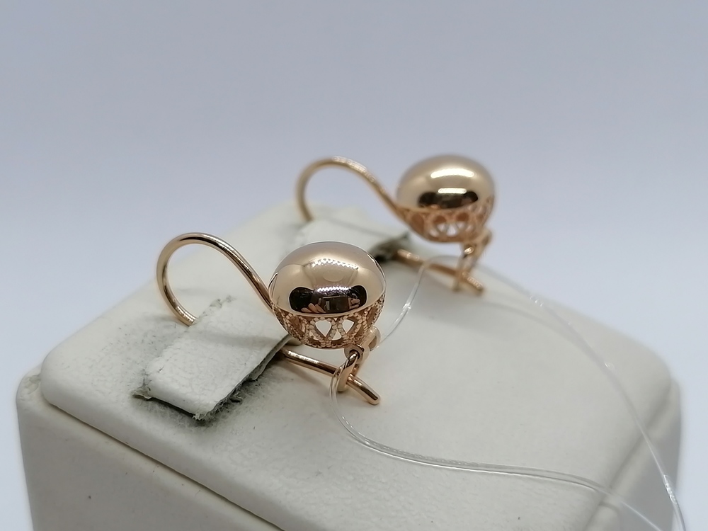 СЕРЬГИ ПЕТЕЛЬКА без камня (Au 585)