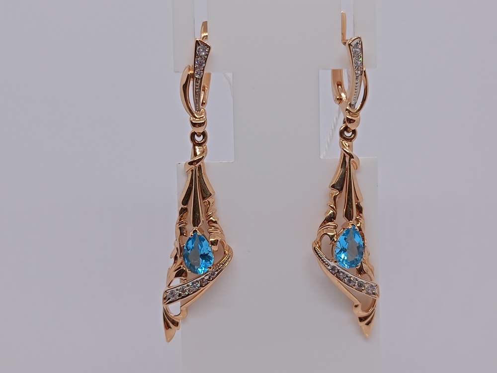 СЕРЬГИ С КАМНЯМИ (Au 585)