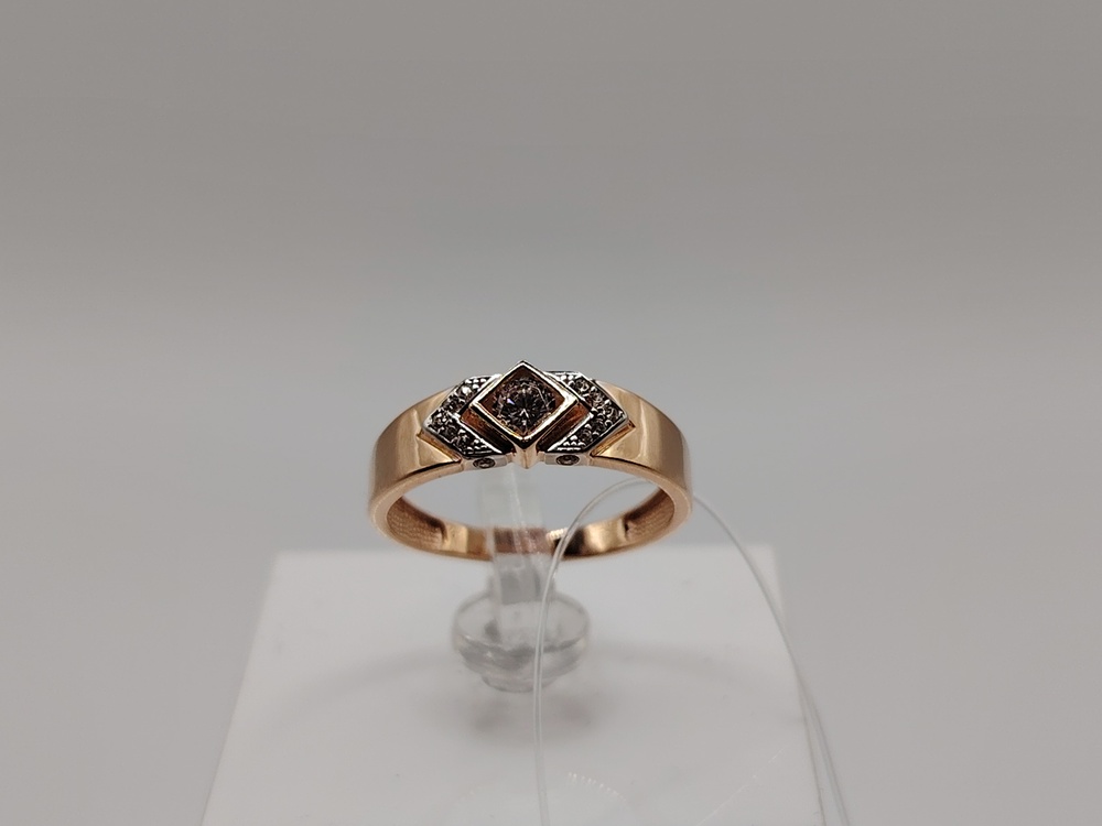 КОЛЬЦО С КАМНЯМИ (Au 585)