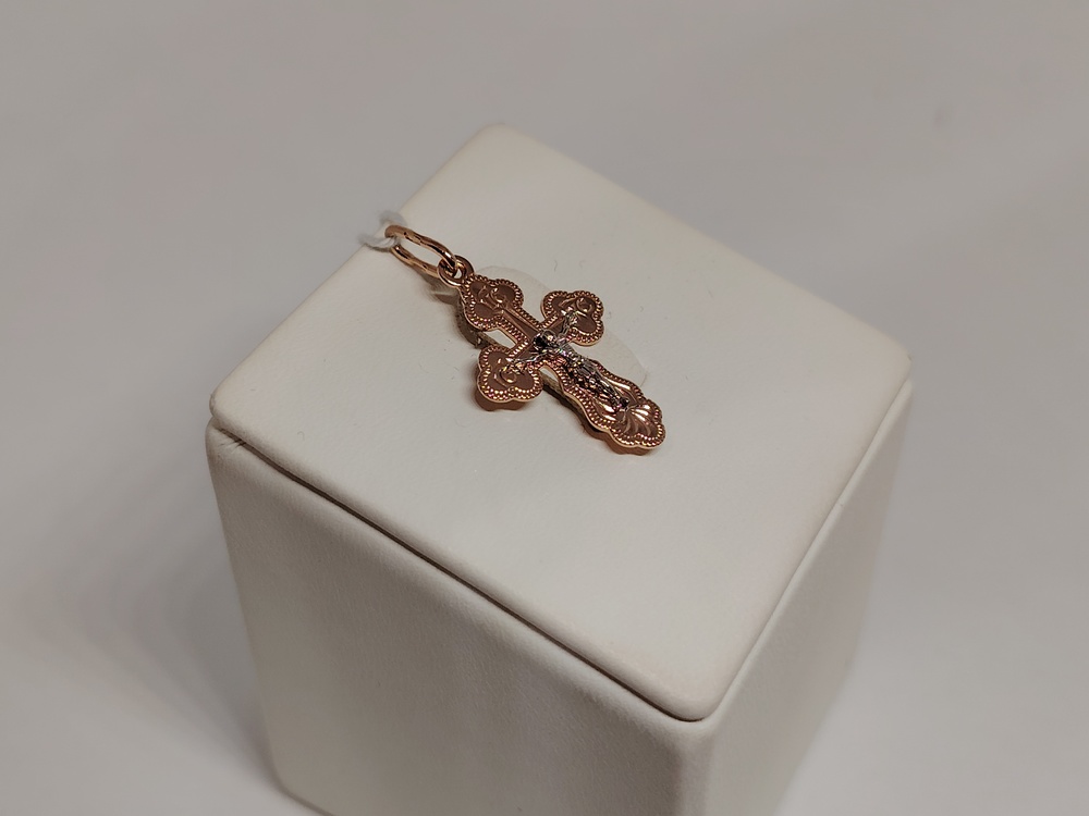 ПОДВЕСКА КРЕСТ БЕЗ КАМНЯ (Au 585)