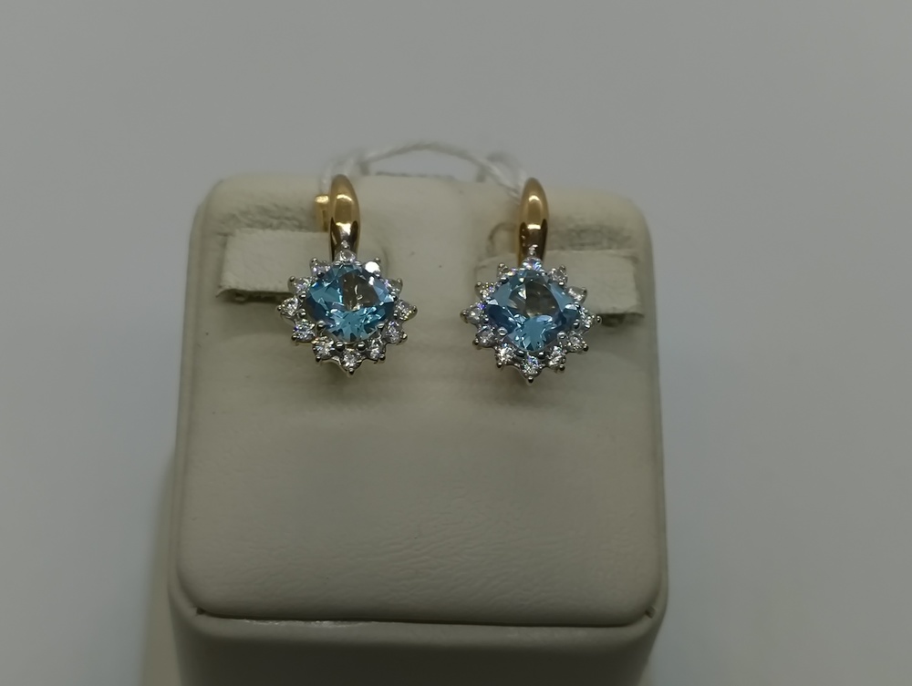 СЕРЬГИ С КАМНЯМИ (Au 585)