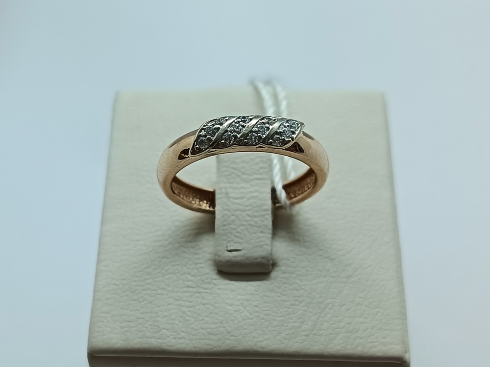 КОЛЬЦО С КАМНЯМИ (Au 585)