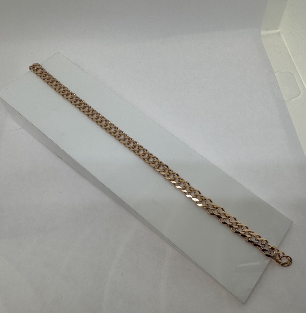 БРАСЛЕТ ПУСТОТЕЛЫЙ Ромб двойной (Au 585)