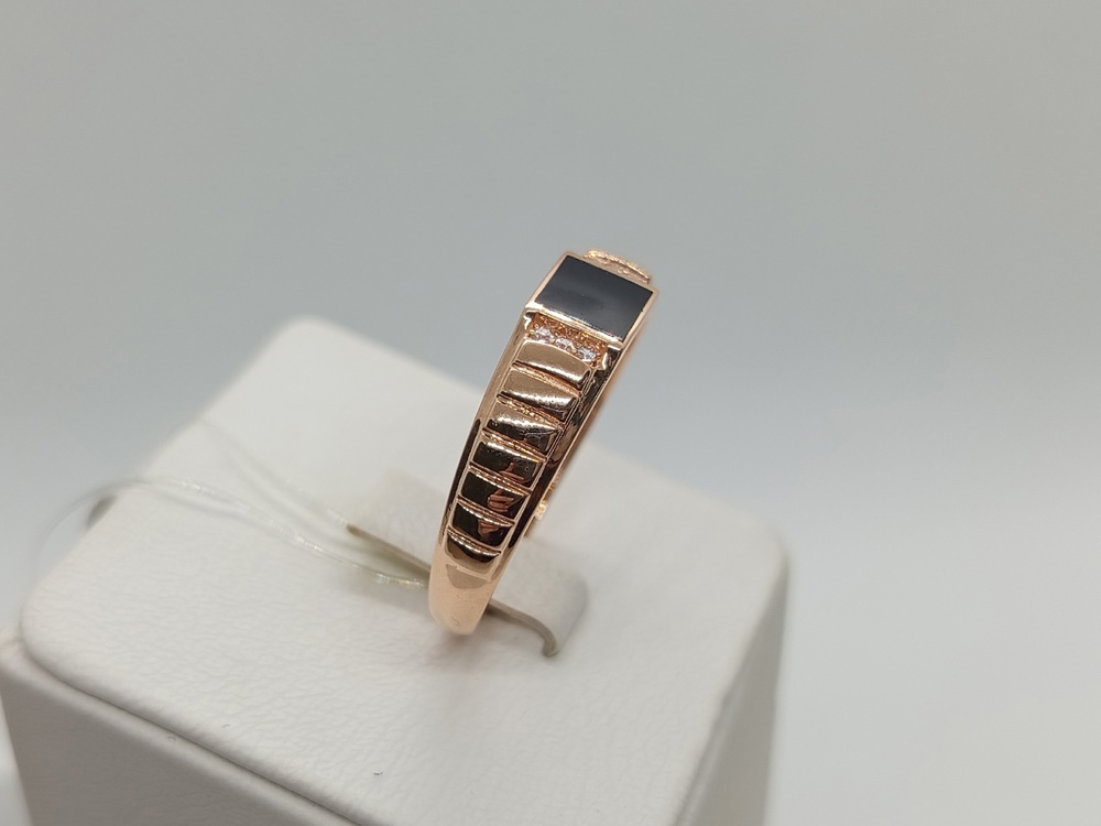 КОЛЬЦО ПЕЧАТКА с камнями (Au 585)