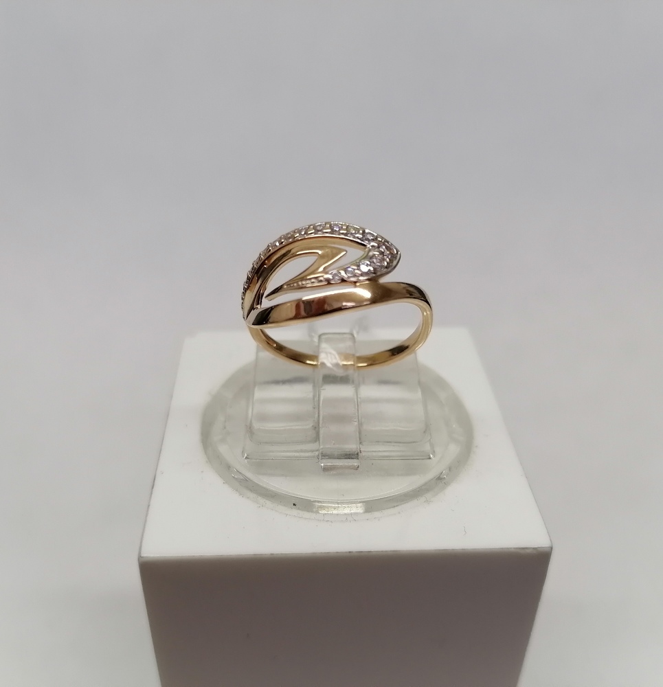 КОЛЬЦО С КАМНЯМИ (Au 585)