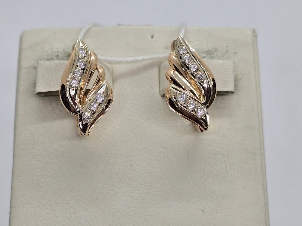 СКМИ585 СЕРЬГИ С КАМНЯМИ (Au 585)