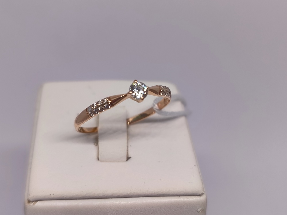 КОЛЬЦО С КАМНЯМИ (Au 585)