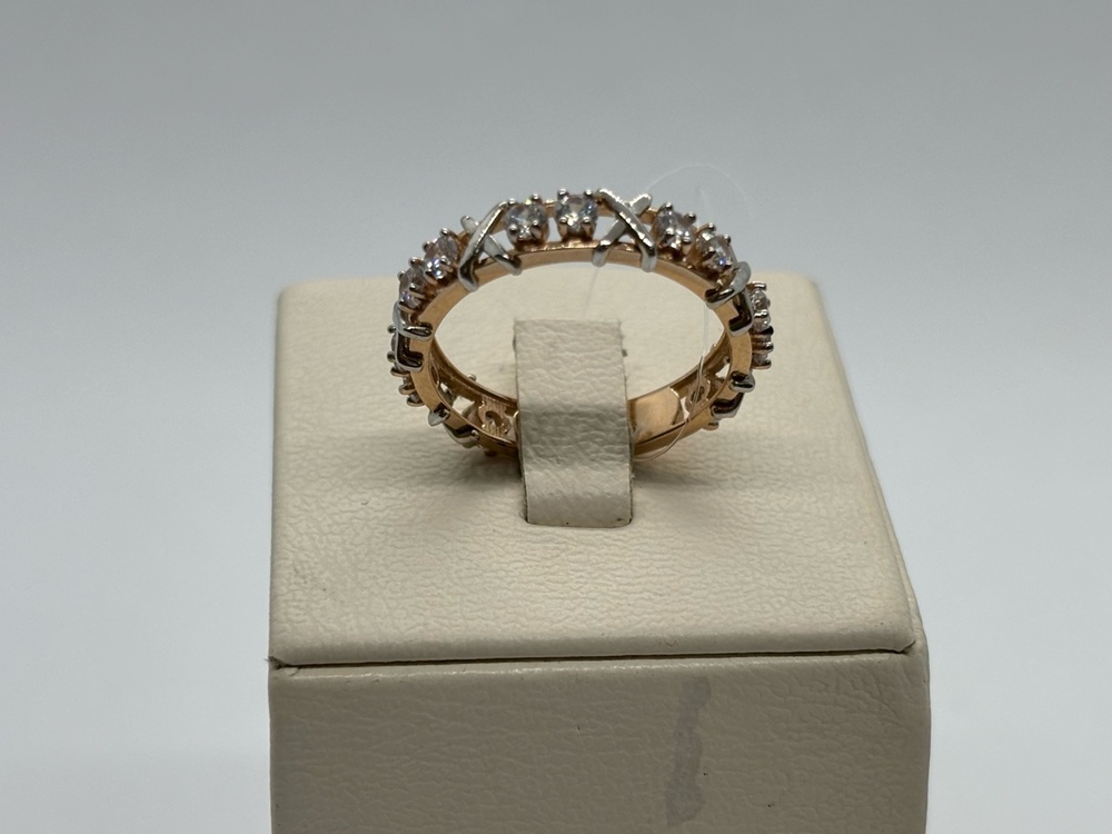 КОЛЬЦО С КАМНЯМИ (Au 585)