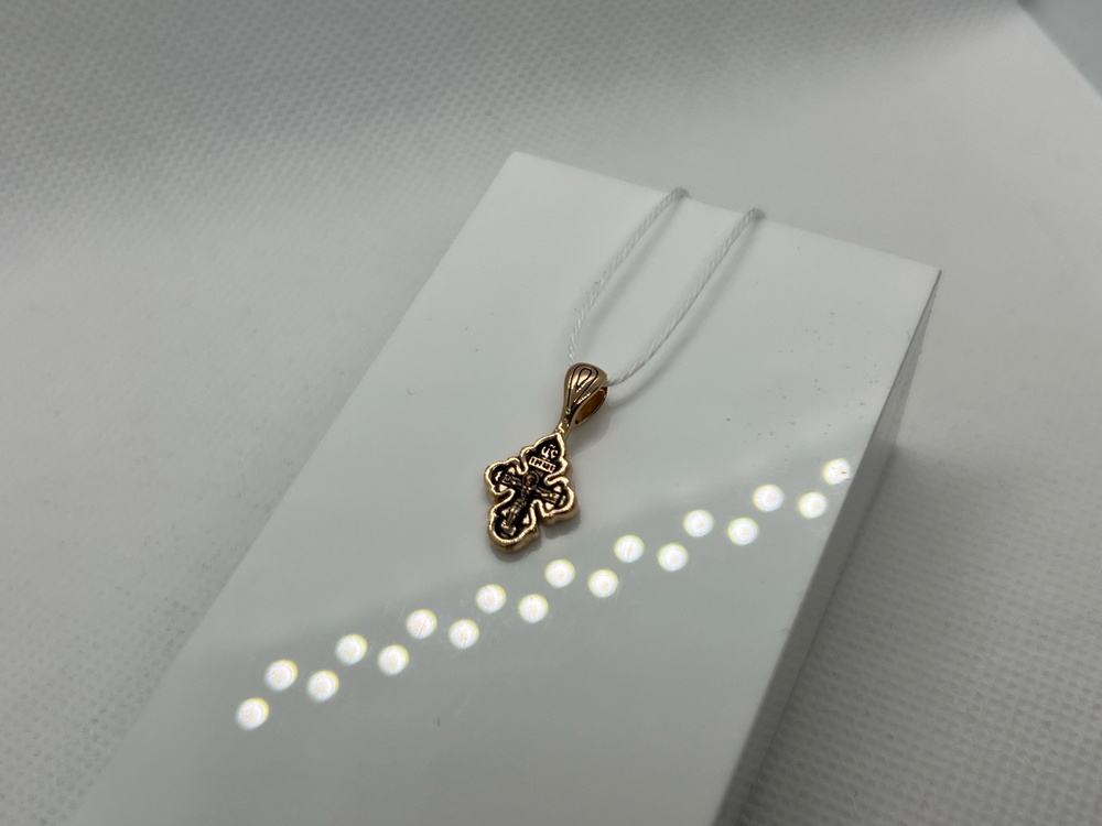 ПОДВЕСКА КРЕСТ БЕЗ КАМНЯ (Au 585)