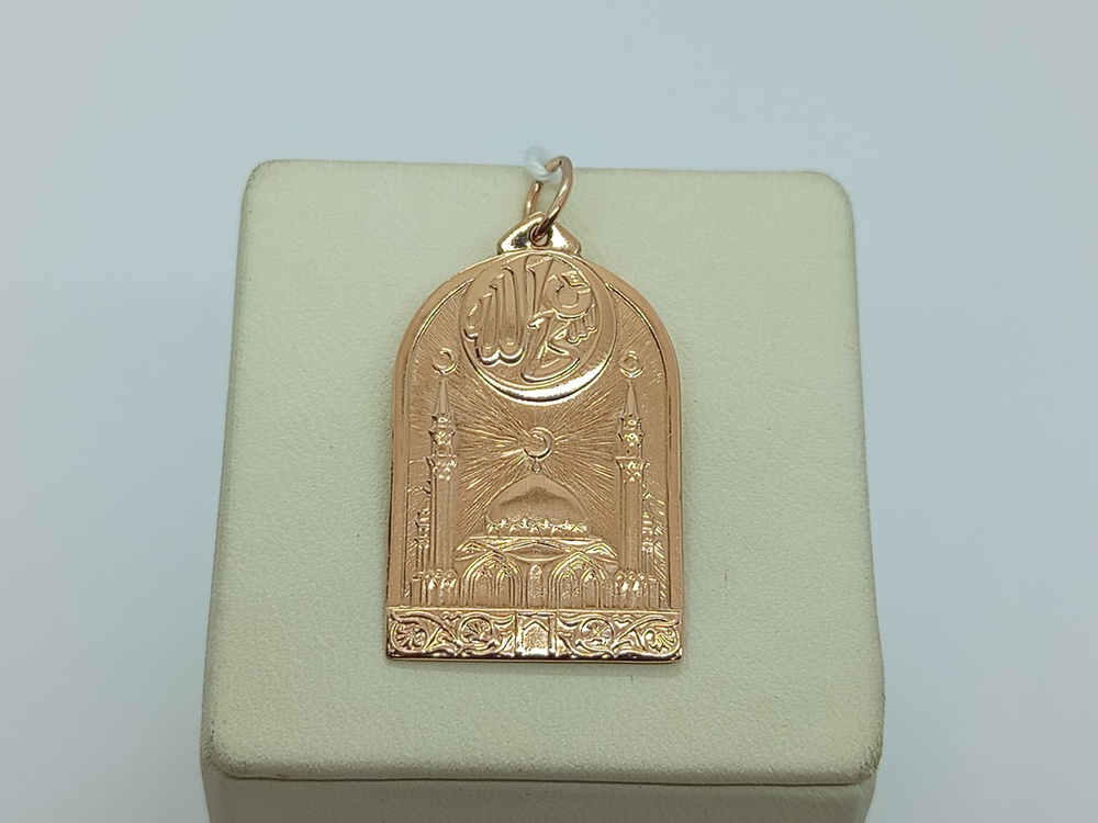 ПОДМБК585 ПОДВЕСКА МЕЧЕТЬ БЕЗ КАМНЯ (Au 585)