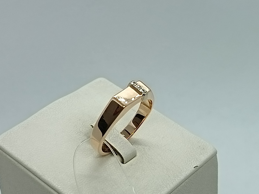 31-0322 КОЛЬЦО ПЕЧАТКА с камнями (Au 585)