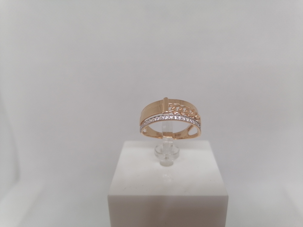 КОЛЬЦО С КАМНЯМИ (Au 585)