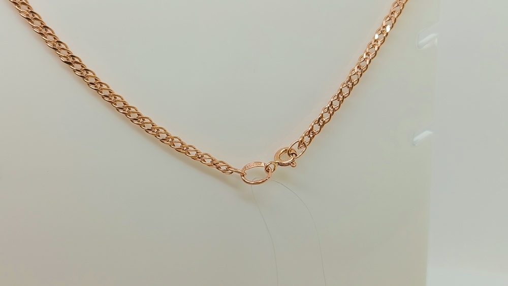 ЦЕПЬ ПУСТОТЕЛАЯ Ромб двойной (Au 585)