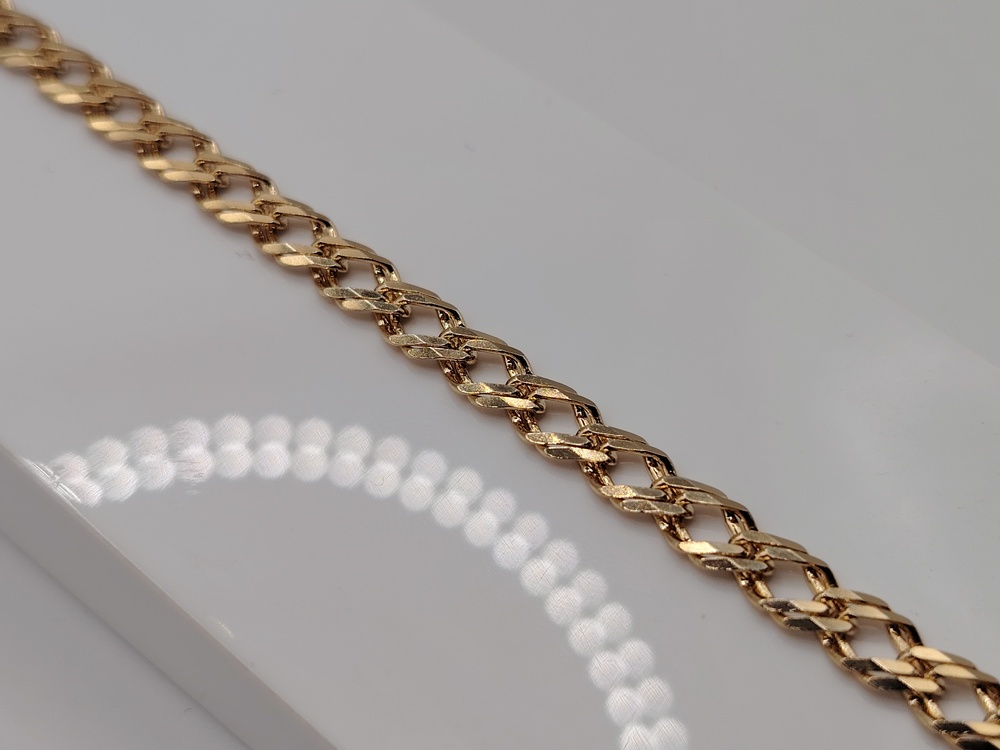 БРАСЛЕТ ПОЛНОВЕСНЫЙ Ромб двойной Au 585