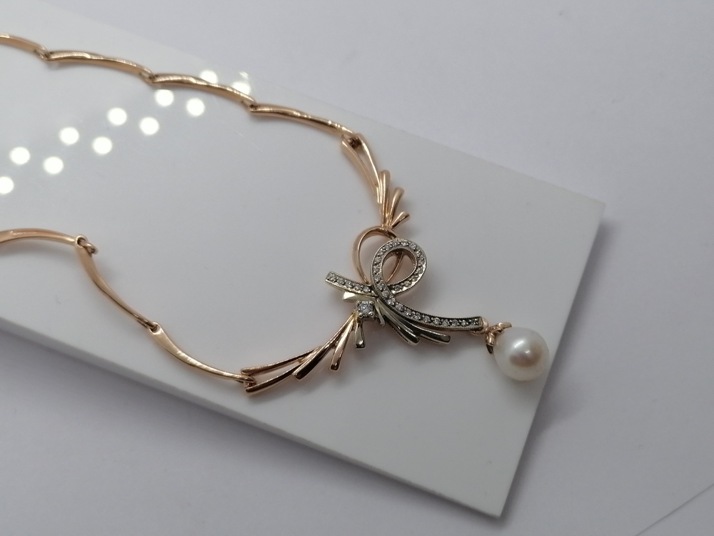 КОЛЬЕ БРИЛЛИАНТ Au 585