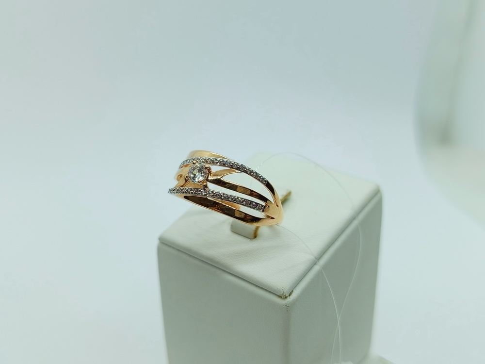 КОЛЬЦО С КАМНЯМИ (Au 585)