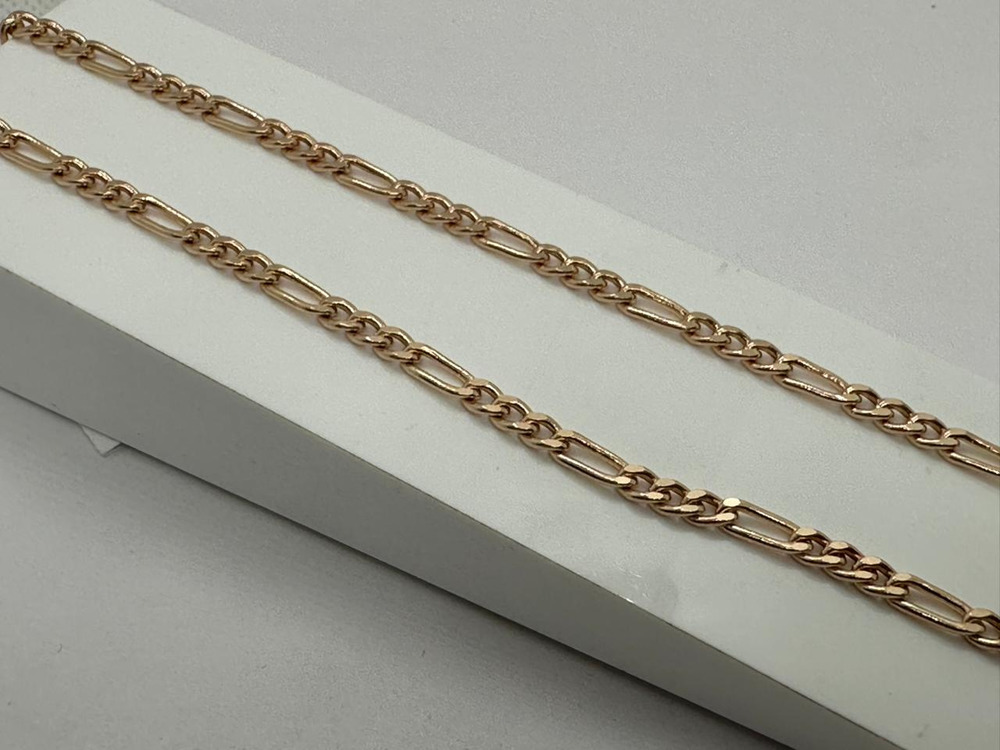 ЦЕПЬ ПУСТОТЕЛАЯ Фигаро(картье) (Au 585)