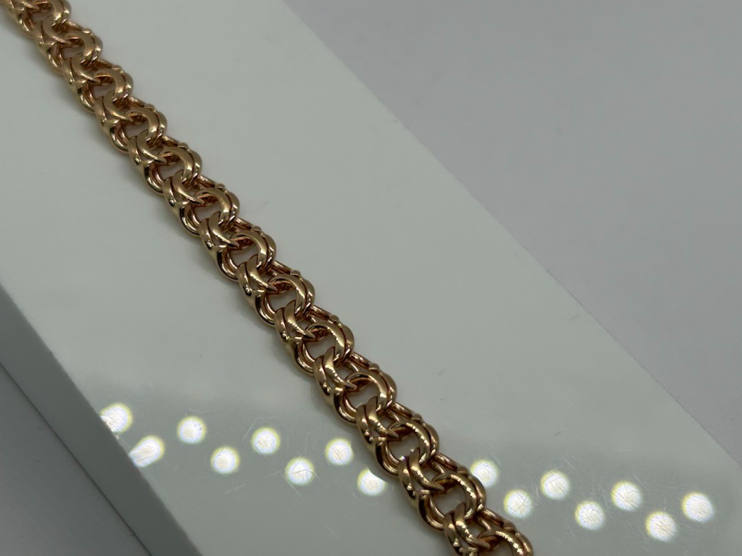 БЛБ585 БРАСЛЕТ ПОЛНОВЕСНЫЙ Бисмарк (Au 585)