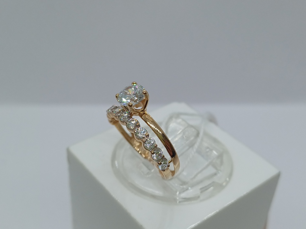 КОЛКМИ585 КОЛЬЦО С КАМНЯМИ (Au 585)