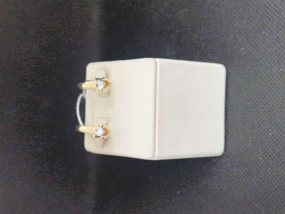 СКМ500 СЕРЬГИ С КАМНЕМ (Au 500)