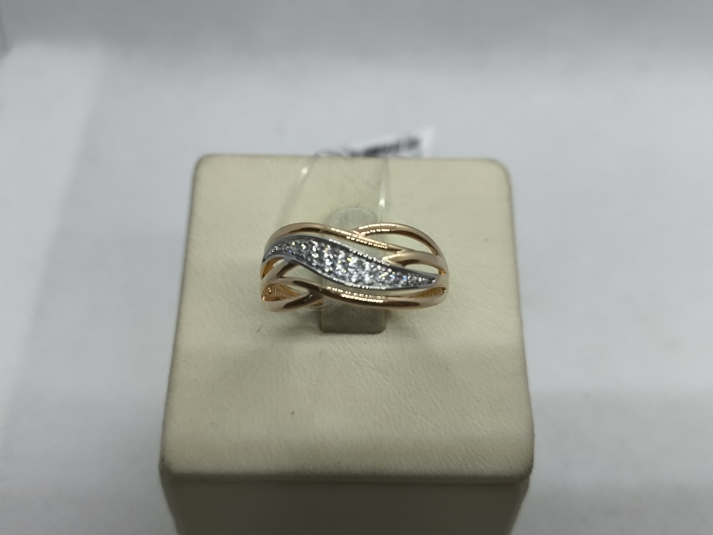 КОЛЬЦО С КАМНЯМИ (Au 585)