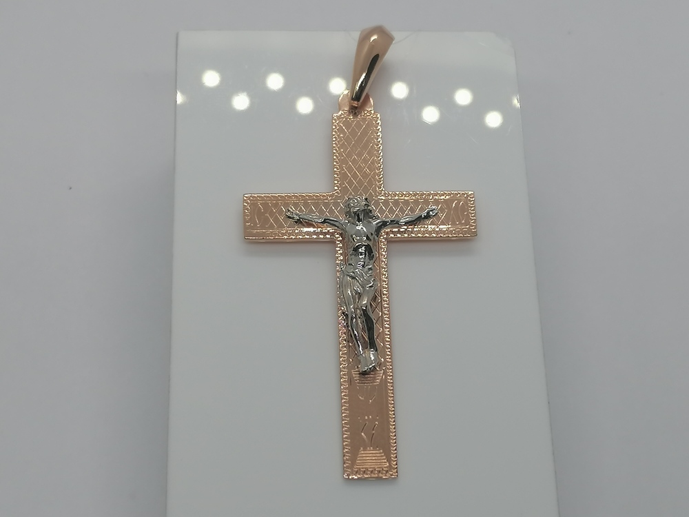 810-00084-10-00-00-02 ПОДВЕСКА КРЕСТ без камня (Au 585)