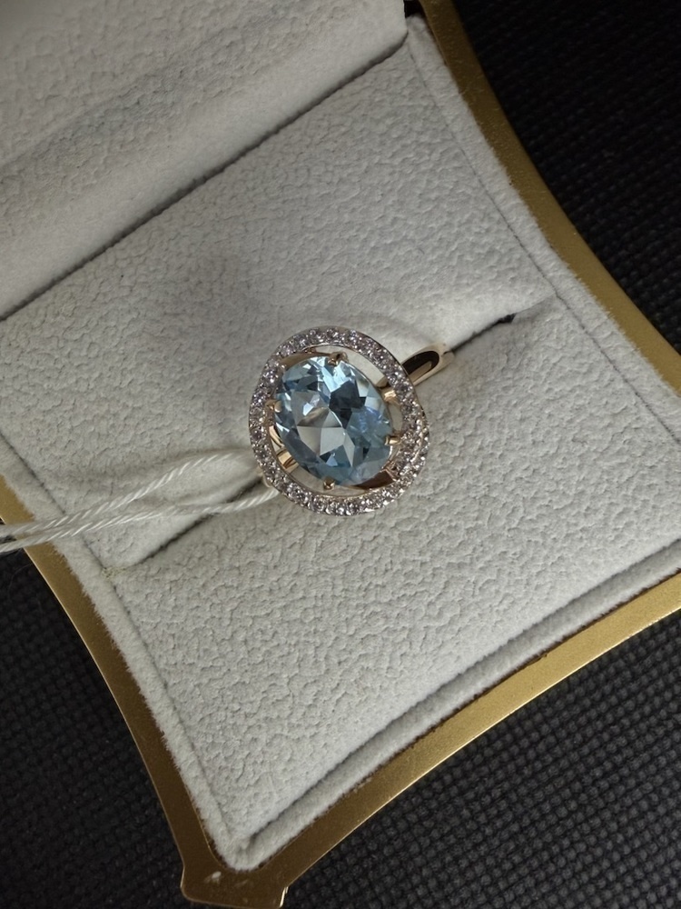 КОЛКМИ585 КОЛЬЦО С КАМНЯМИ (Au 585)