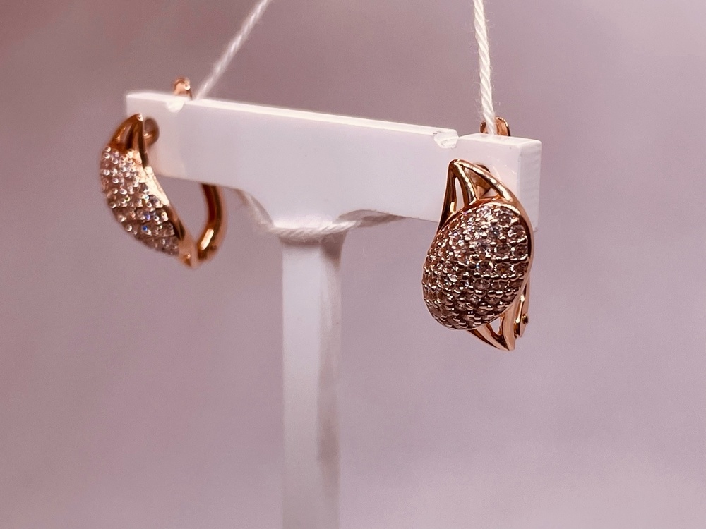 СКМИ585 СЕРЬГИ С КАМНЯМИ (Au 585)