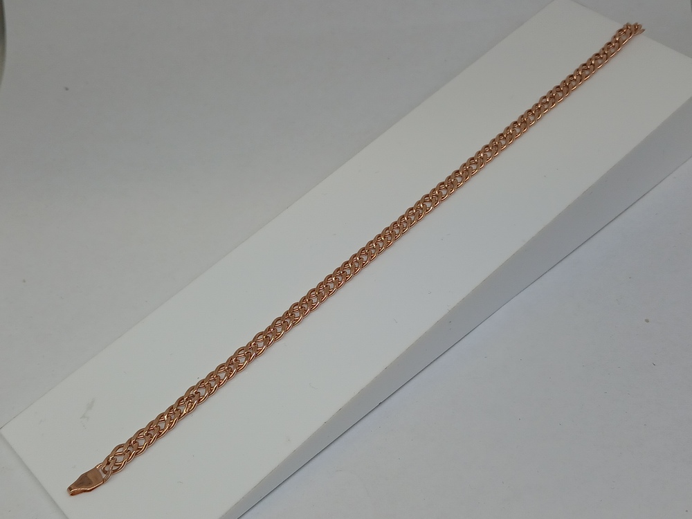 БРАСЛЕТ ПУСТОТЕЛЫЙ Ромб двойной Au 585