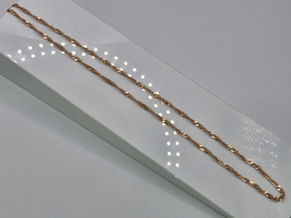 ЦЕПЬ ПУСТОТЕЛАЯ Сингапур (Au 585)