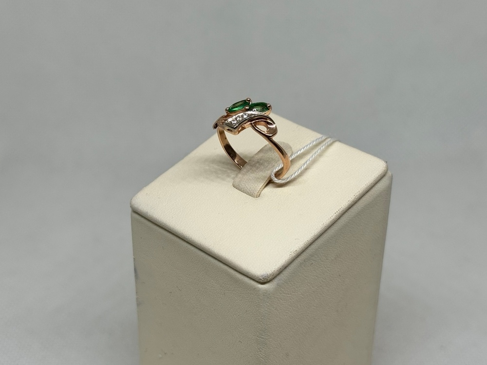 КОЛЬЦО С КАМНЯМИ (Au 585)