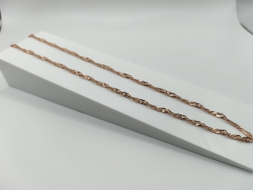 ЦЕПЬ ПУСТОТЕЛАЯ Сингапур (Au 585)