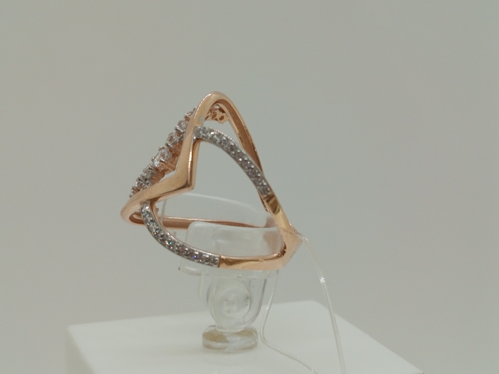 КОЛЬЦО С КАМНЯМИ (Au 585)