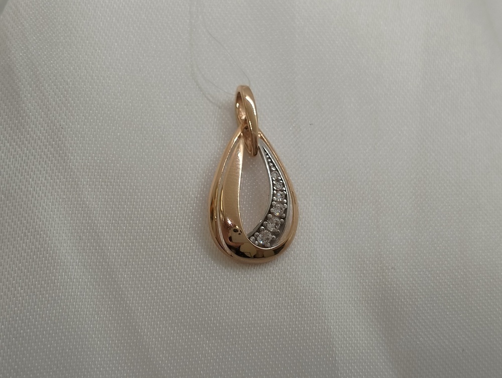 01-318003 ПОДВЕСКА С КАМНЯМИ (Au 585)