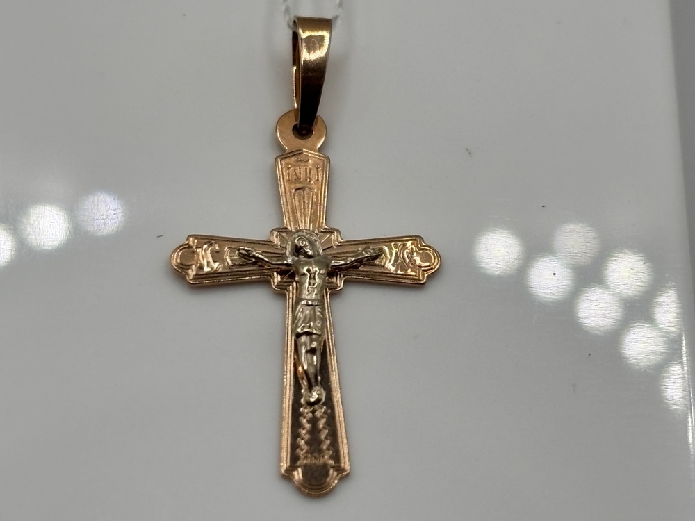 102-ИХ-22.23-12 ПОДВЕСКА КРЕСТ (Au 585)