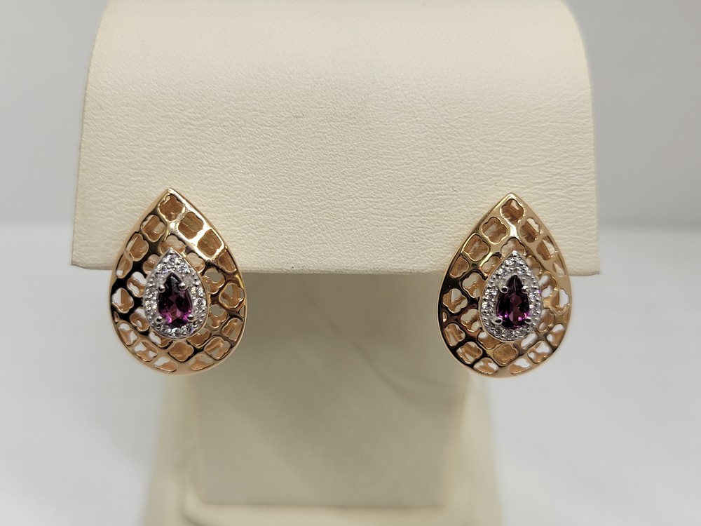 02-52-0366-17 СЕРЬГИ С КАМНЯМИ (Au 585)