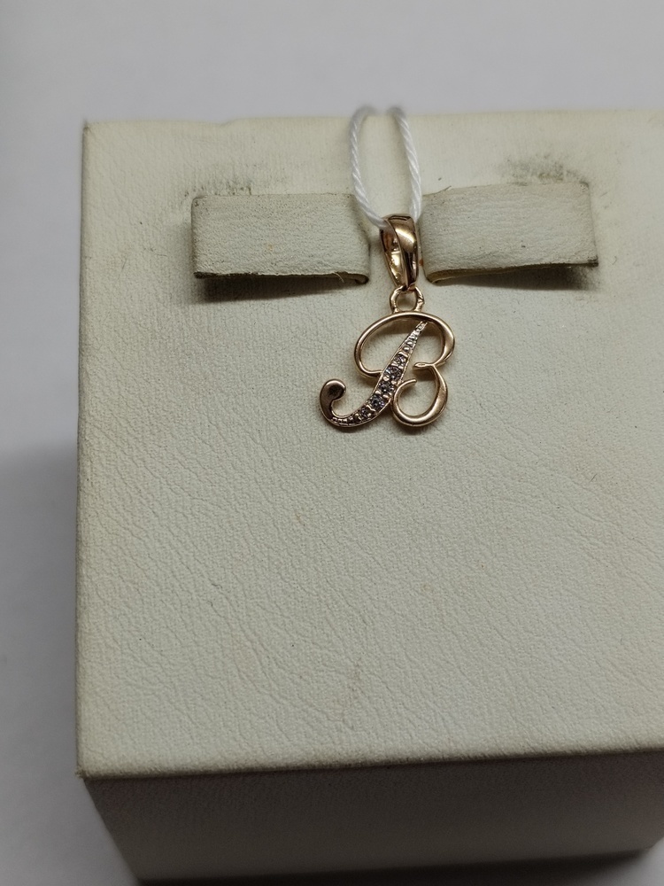 ПОДВЕСКА БУКВА В Au 585