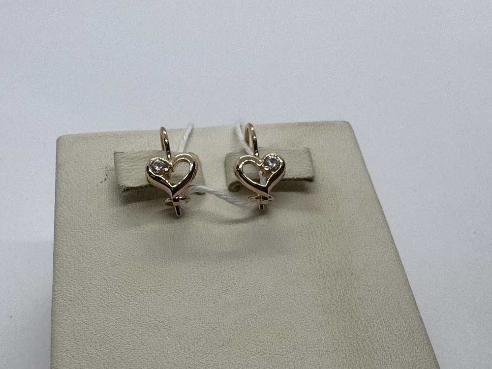 СЕРЬГИ С КАМНЕМ (Au 585)