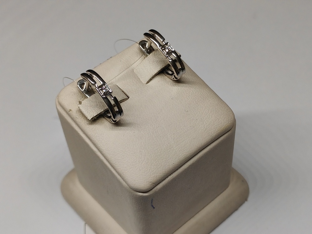 СЕРЬГИ БРИЛЛИАНТ (Ag 925)