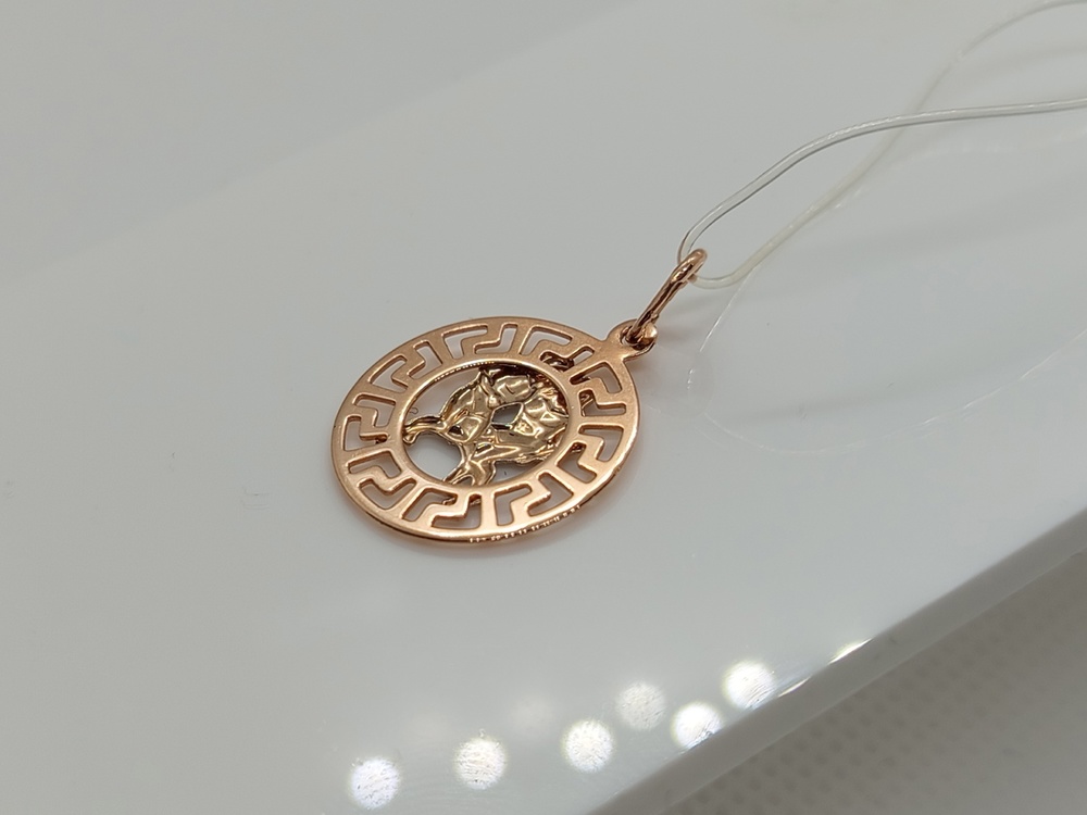 031296 ПОДВЕСКА ЗНАК ЗОДИАКА БЛИЗНЕЦЫ (Au 585)