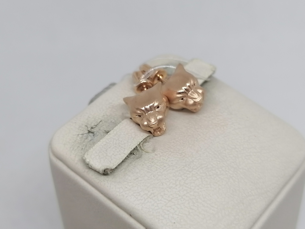 СЕРЬГИ ПУСЕТЫ эмаль (Au 585)